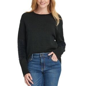 DKNY Black Long Sleeve Crew Neck Sweater